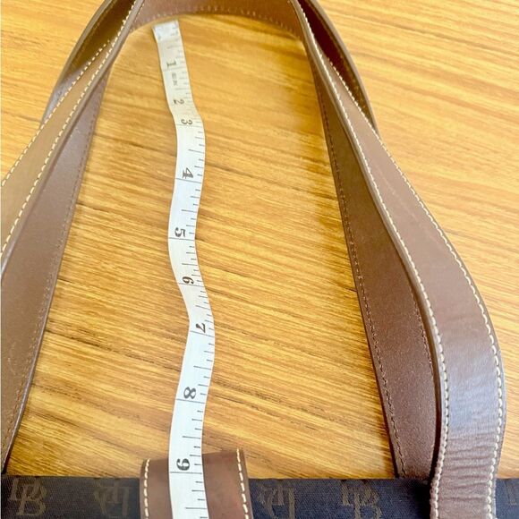 Dooney & Bourke - Navy & Brown Large Tote Bag, Pouch, license holder, keychain - Picture 13 of 13